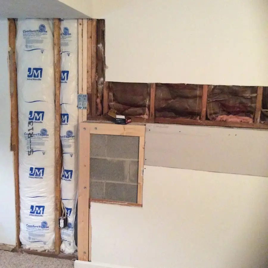 Wall insulation replacement during Structural Drying in North Bend